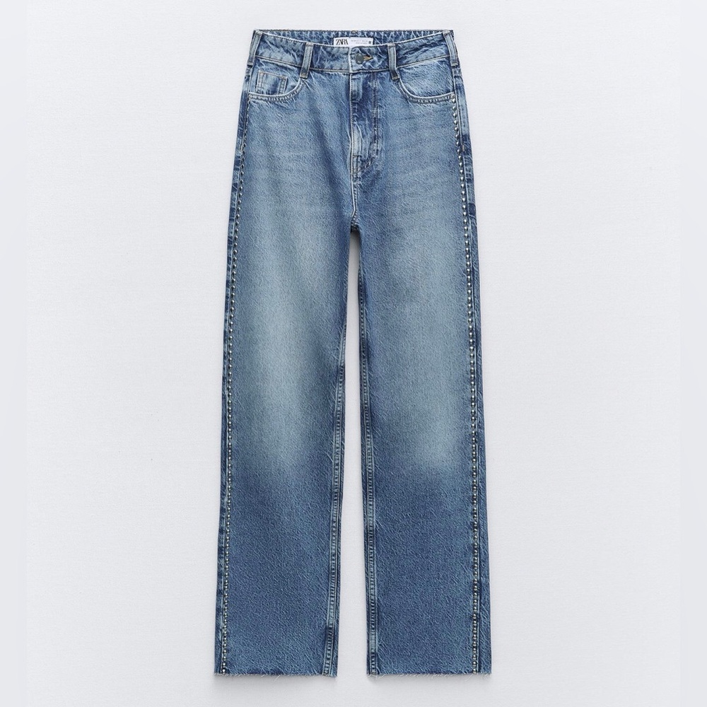 Zara High waisted straight leg jeans